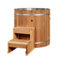 Dynamic stainless barrel cold plunge with 0.8 HP chiller