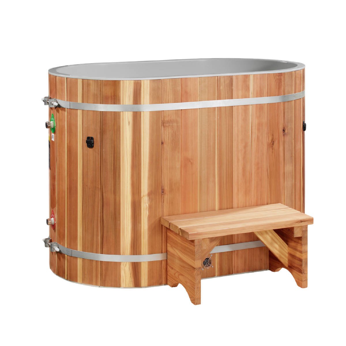 Dynamic oval barrel cold plunge